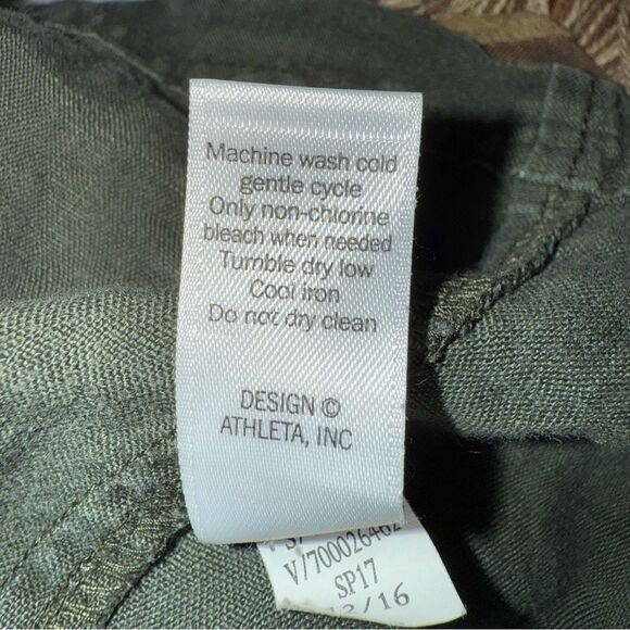 Athleta Olive Green Linen Vest - Picture 12 of 12
